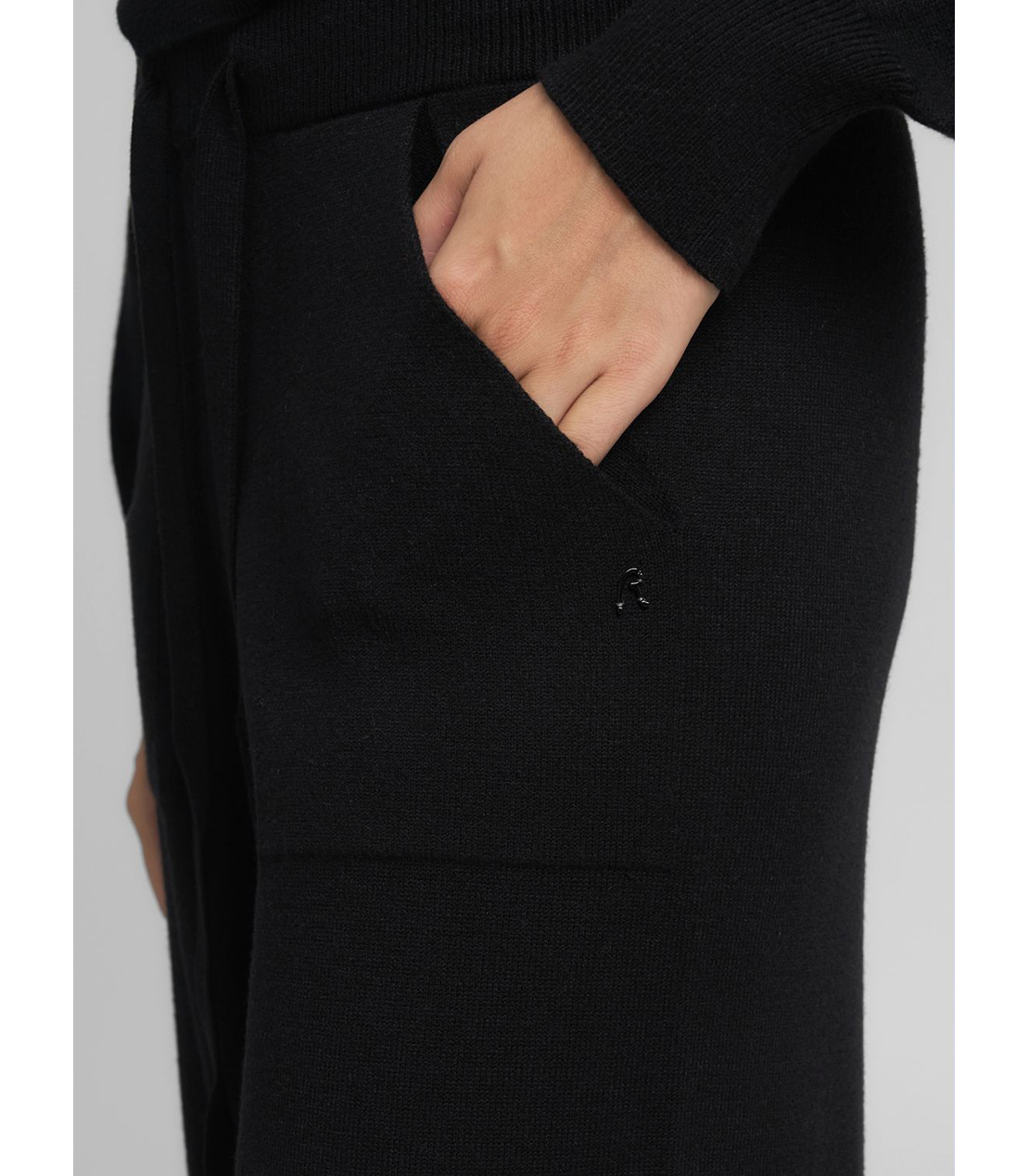 レギュラーフィット ニットパンツ（セットアップ） 詳細画像 ブラック 6